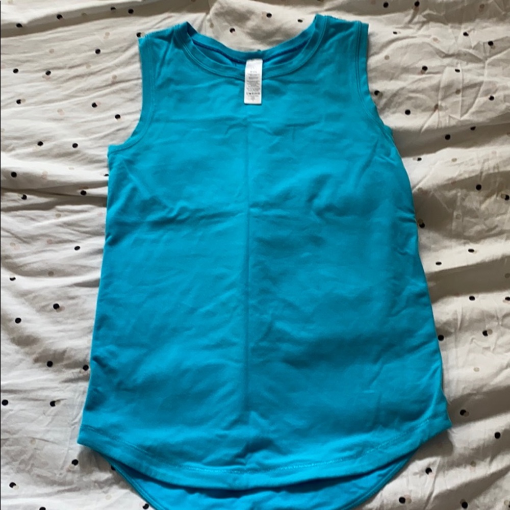 Blue ivivva muscle tank top